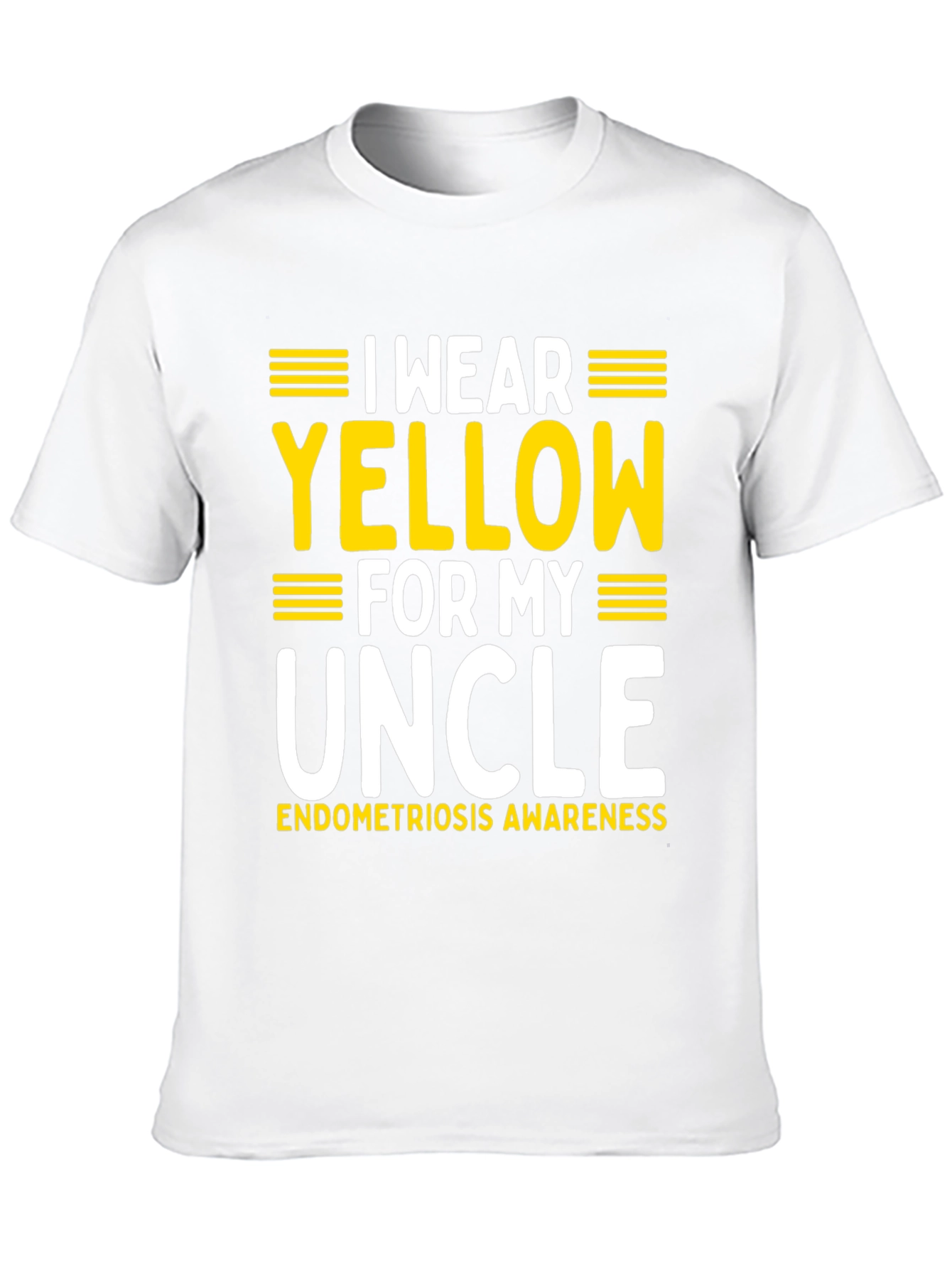 Camiseta Negra Amarillo por mi Tío Concienciación