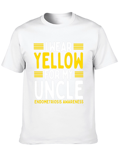 Camiseta Negra Amarillo por mi Tío Concienciación