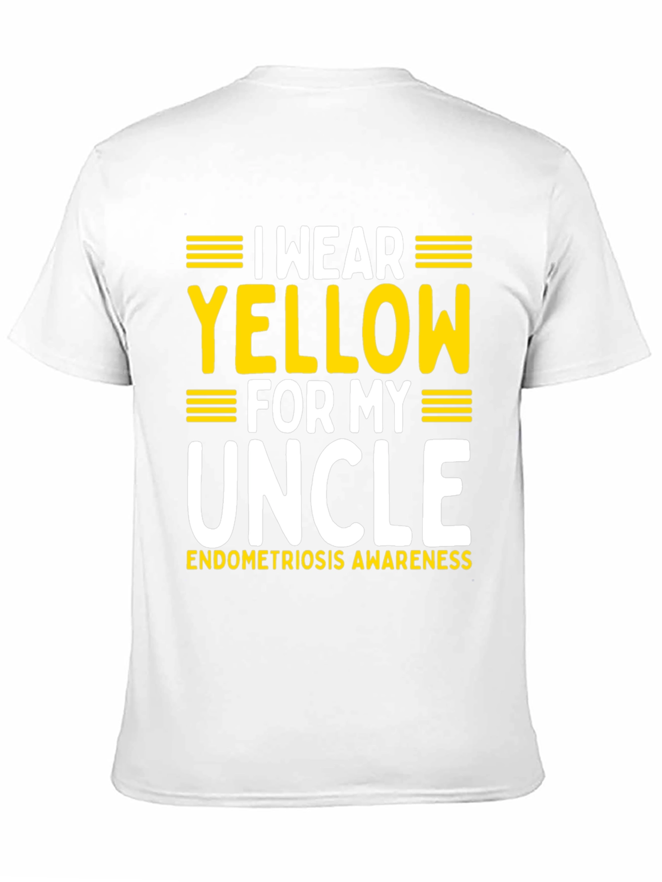 Camiseta Negra Amarillo por mi Tío Concienciación