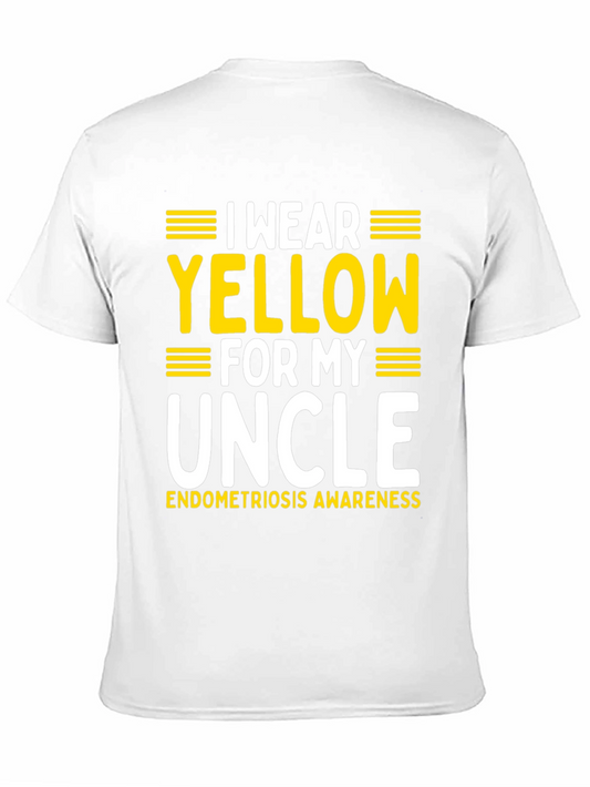 Camiseta Negra Amarillo por mi Tío Concienciación