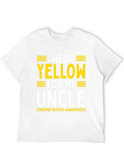 Camiseta Negra Amarillo por mi Tío Concienciación