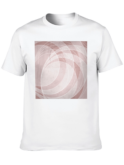 Camiseta Negra con Diseño Abstracto Circular
