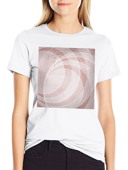 Camiseta Negra con Diseño Abstracto Circular