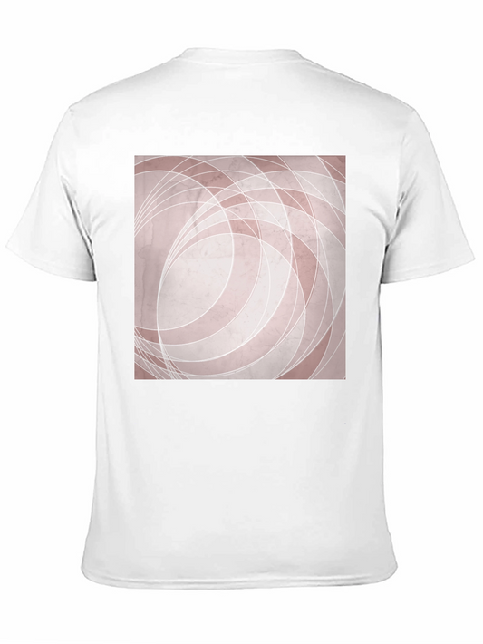 Camiseta Negra con Diseño Abstracto Circular