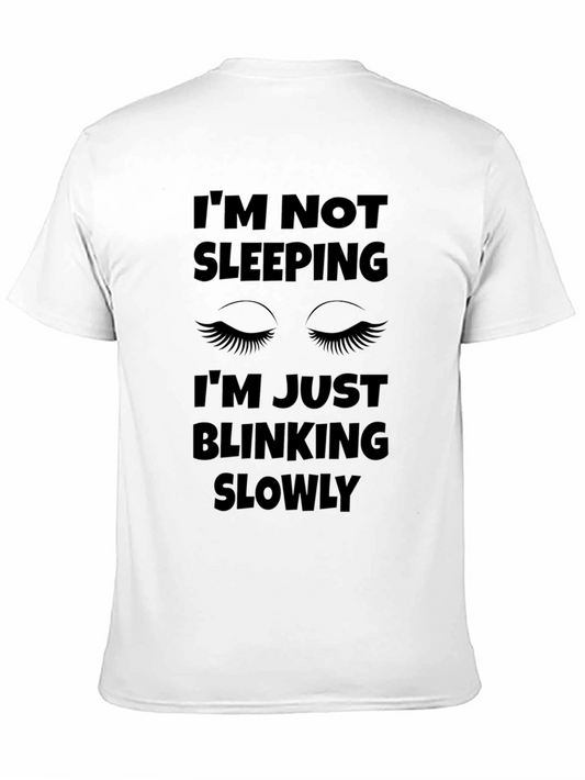 Camiseta Negra con Diseño Divertido Im Not Sleeping