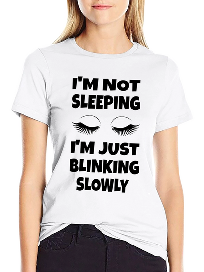 Camiseta Negra con Diseño Divertido Im Not Sleeping