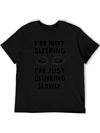 Camiseta Negra con Diseño Divertido Im Not Sleeping