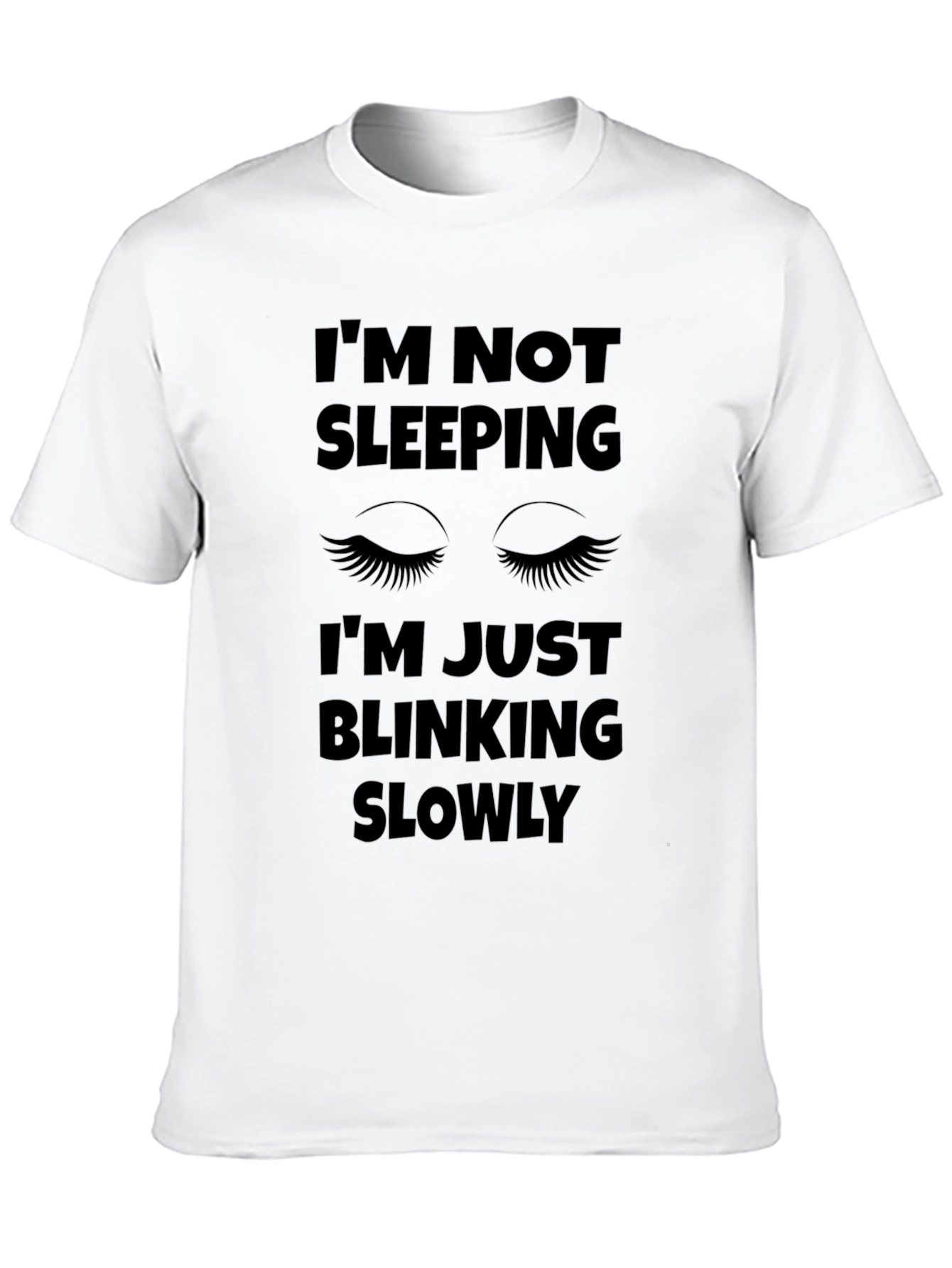 Camiseta Negra con Diseño Divertido Im Not Sleeping