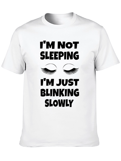 Camiseta Negra con Diseño Divertido Im Not Sleeping
