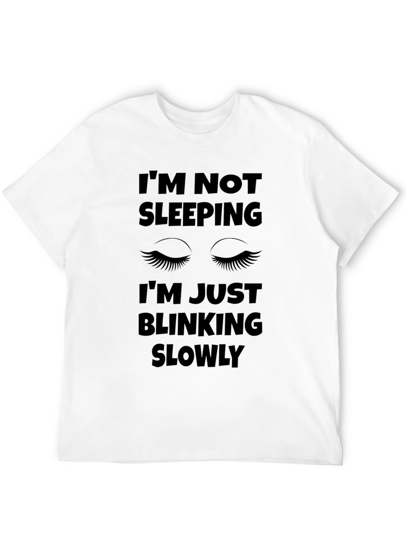 Camiseta Negra con Diseño Divertido Im Not Sleeping