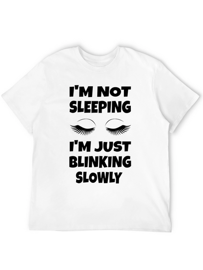 Camiseta Negra con Diseño Divertido Im Not Sleeping