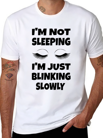 Camiseta Negra con Diseño Divertido Im Not Sleeping