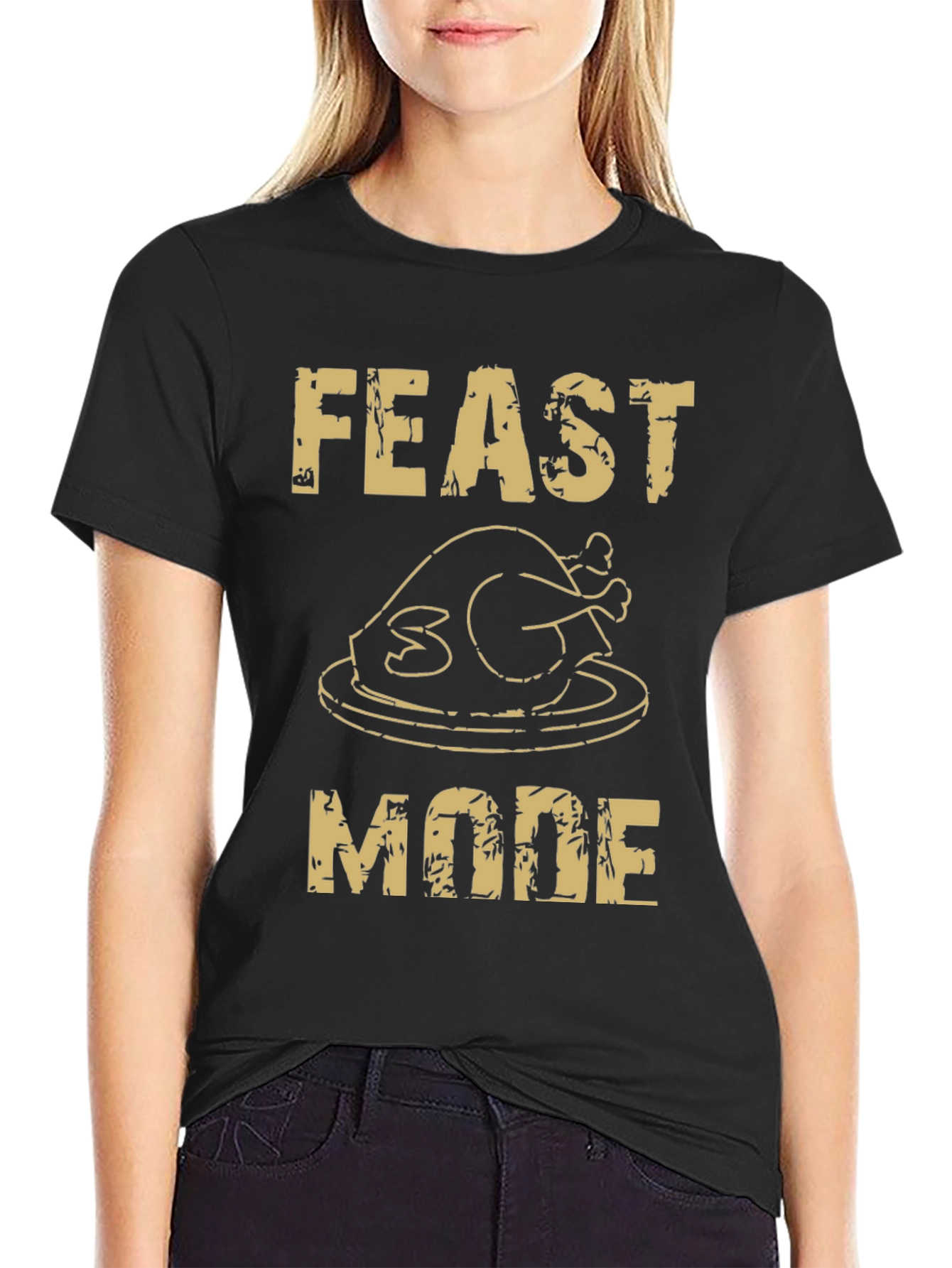Camiseta Negra Festín Mode Acción de Gracias
