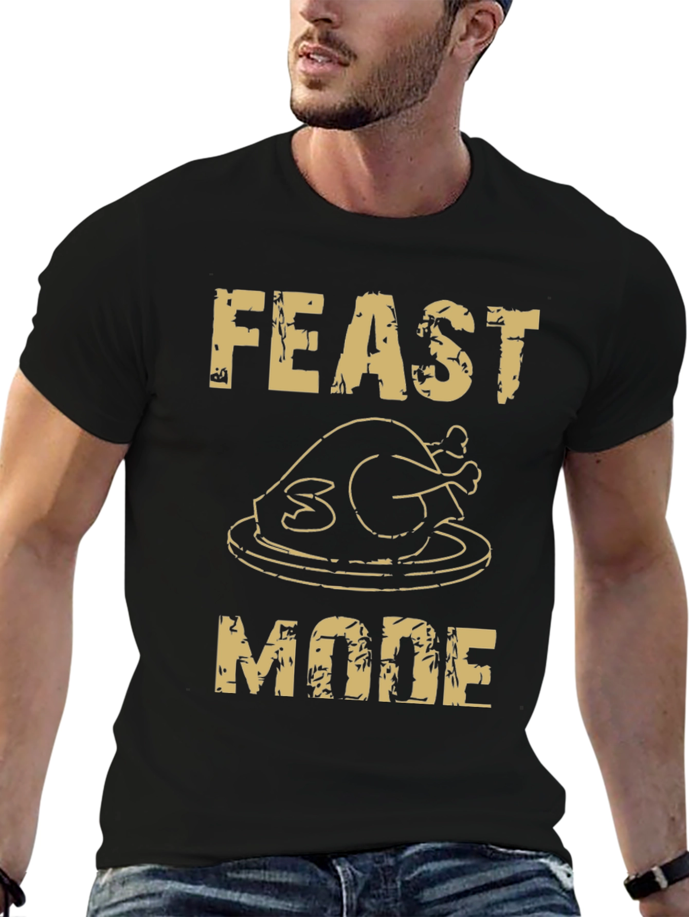 Camiseta Negra Festín Mode Acción de Gracias