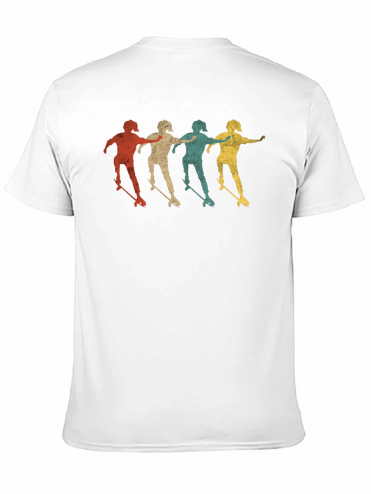 Camiseta Negra Vintage Patinador Retro