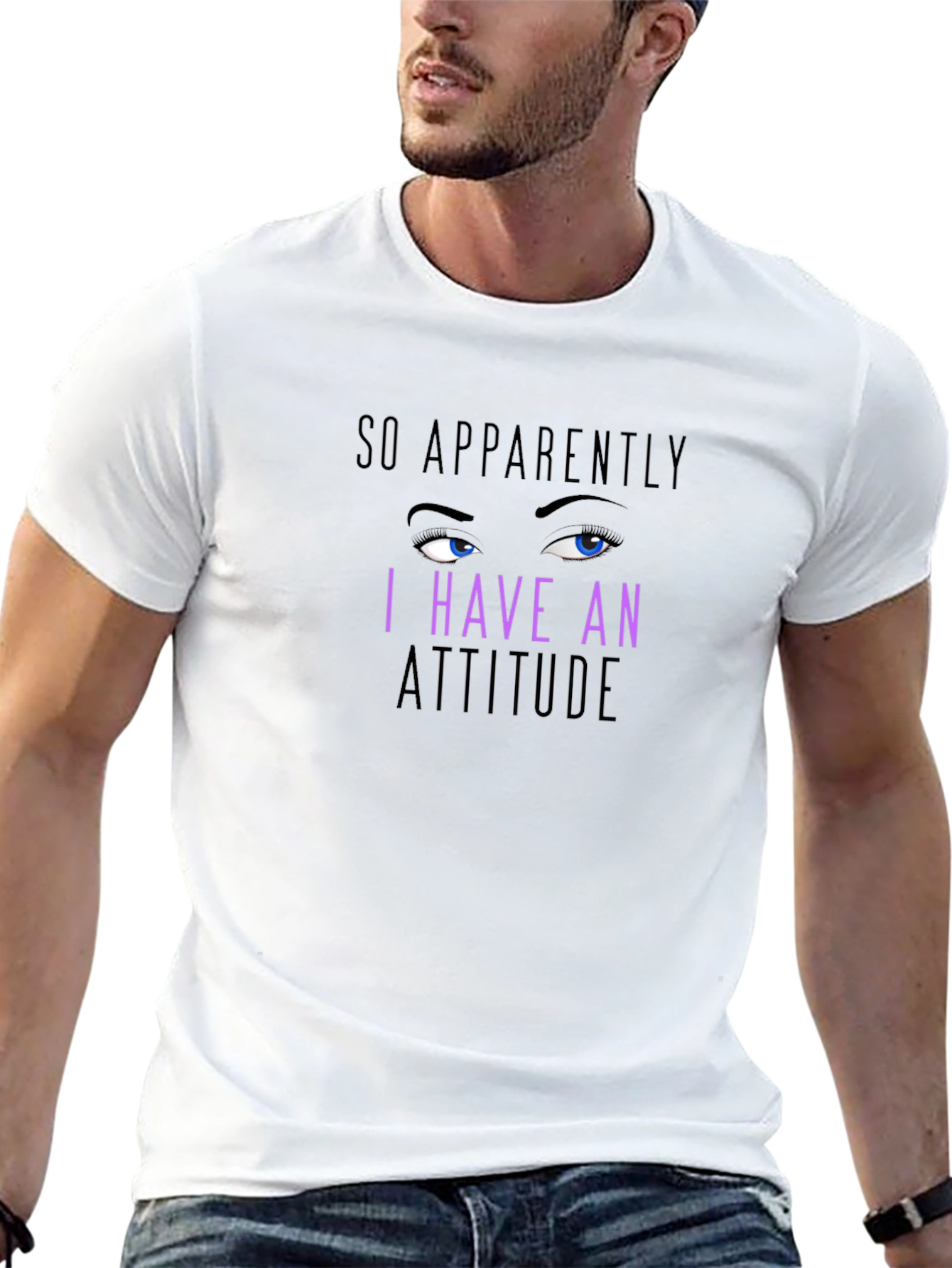 Camiseta Negra con Diseño Actitud