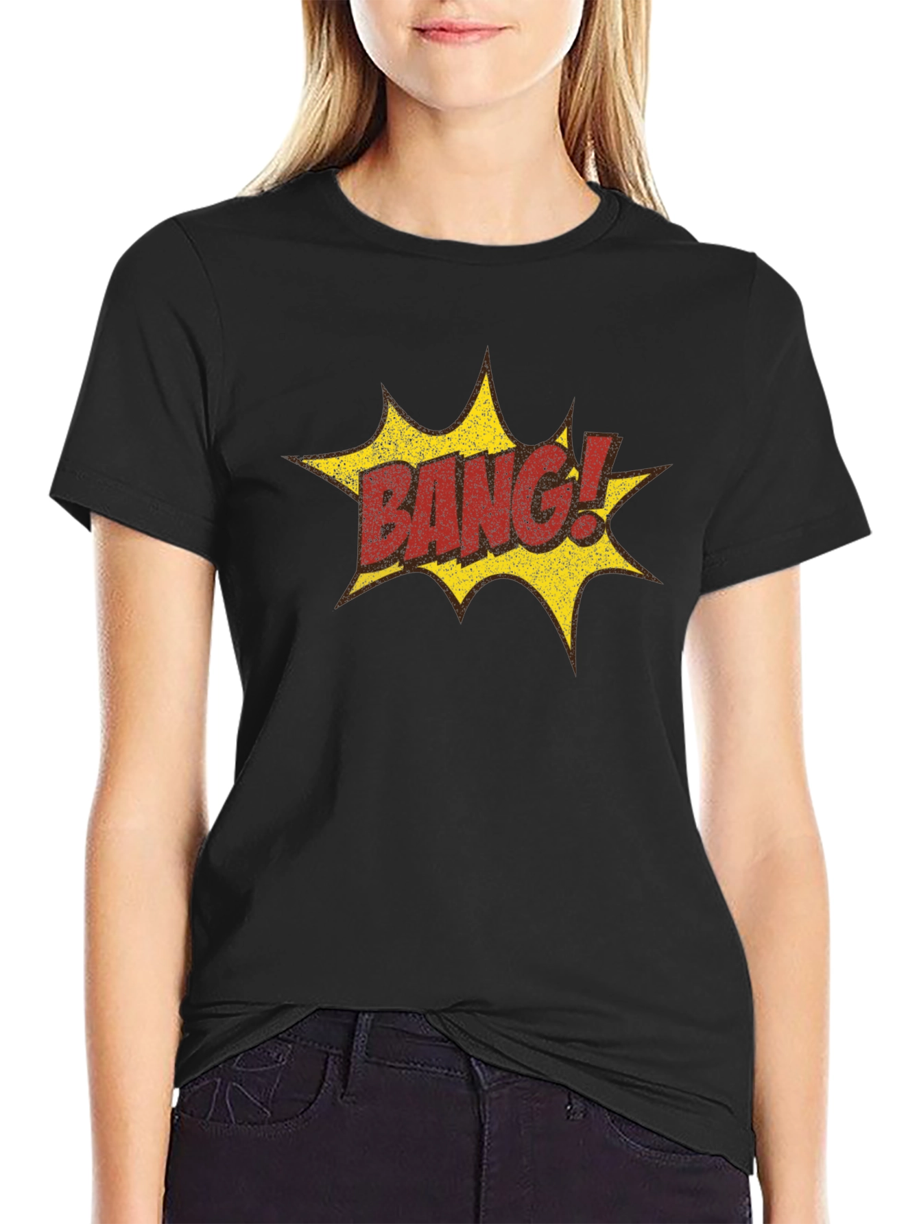Camiseta Negra Estilo Cómic BANG!