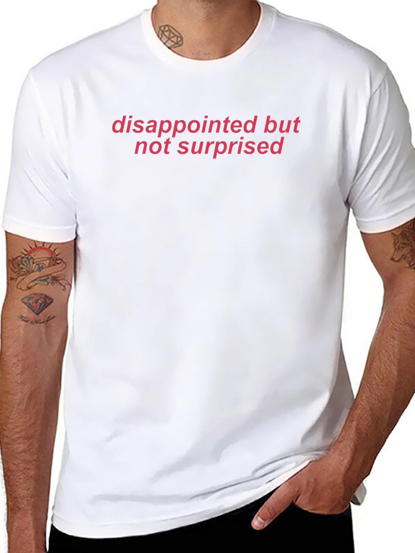 Camiseta Negra: Decepcionado No Sorprendido