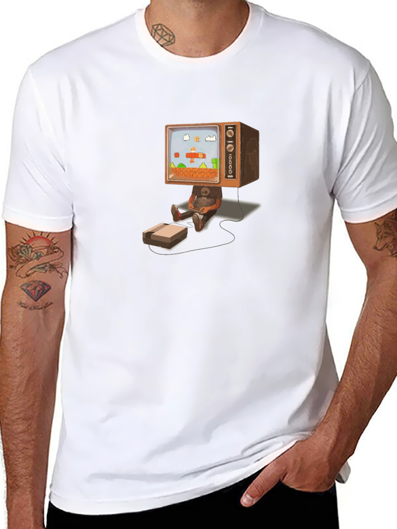 Camiseta Negra Diseño Retro Gaming