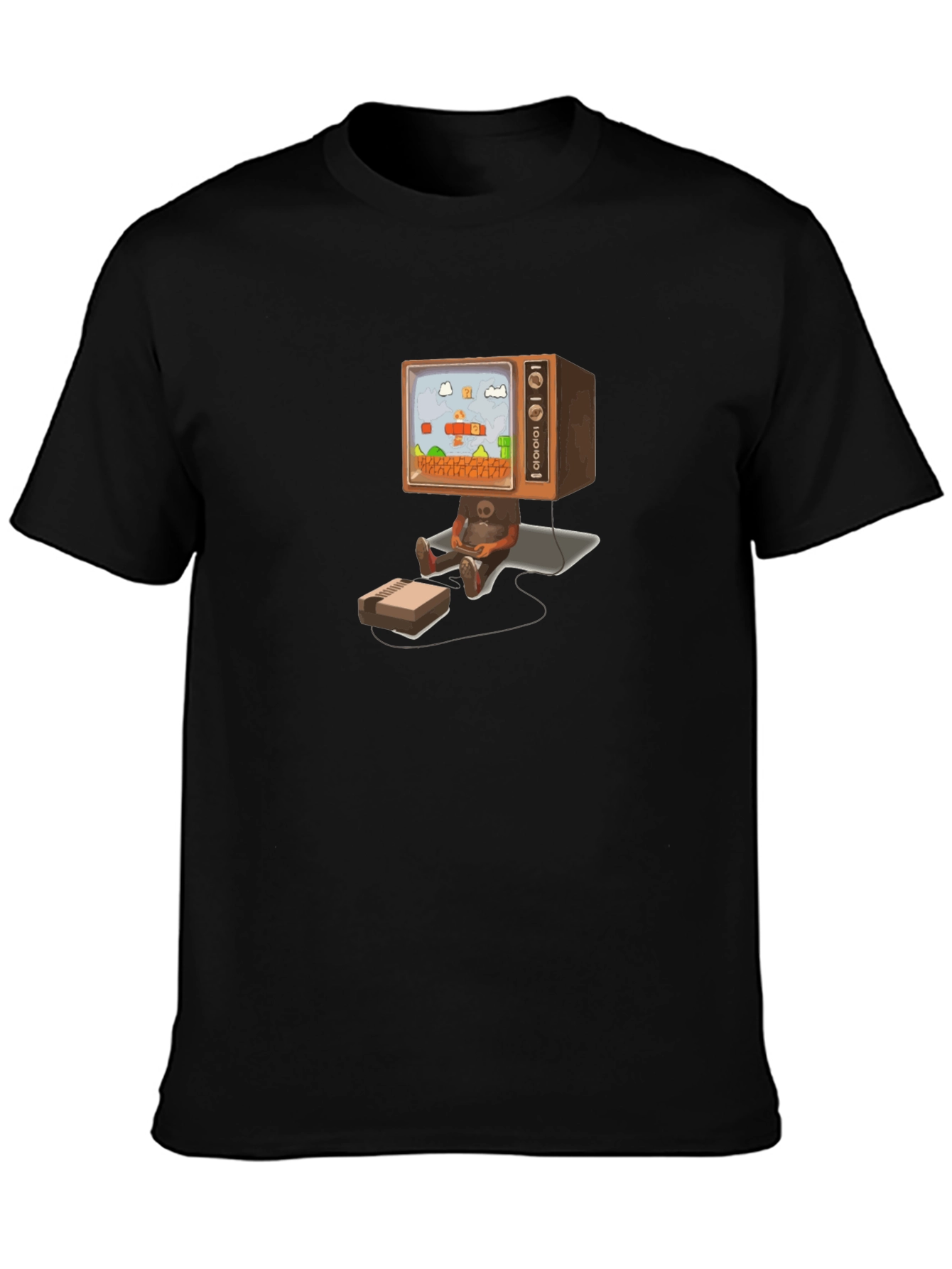 Camiseta Negra Diseño Retro Gaming