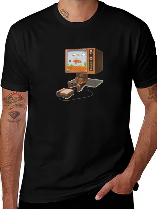 Camiseta Negra Diseño Retro Gaming