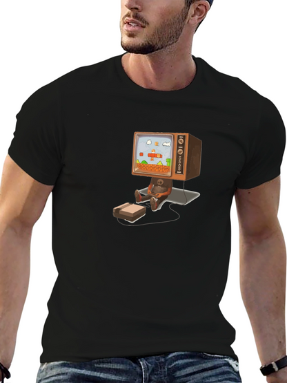 Camiseta Negra Diseño Retro Gaming