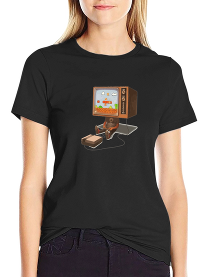 Camiseta Negra Diseño Retro Gaming