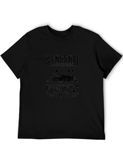 Camiseta Negra Mecánico Arreglando mi coche HOY