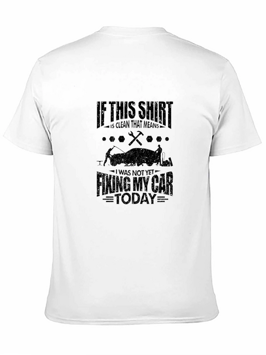 Camiseta Negra Mecánico Arreglando mi coche HOY