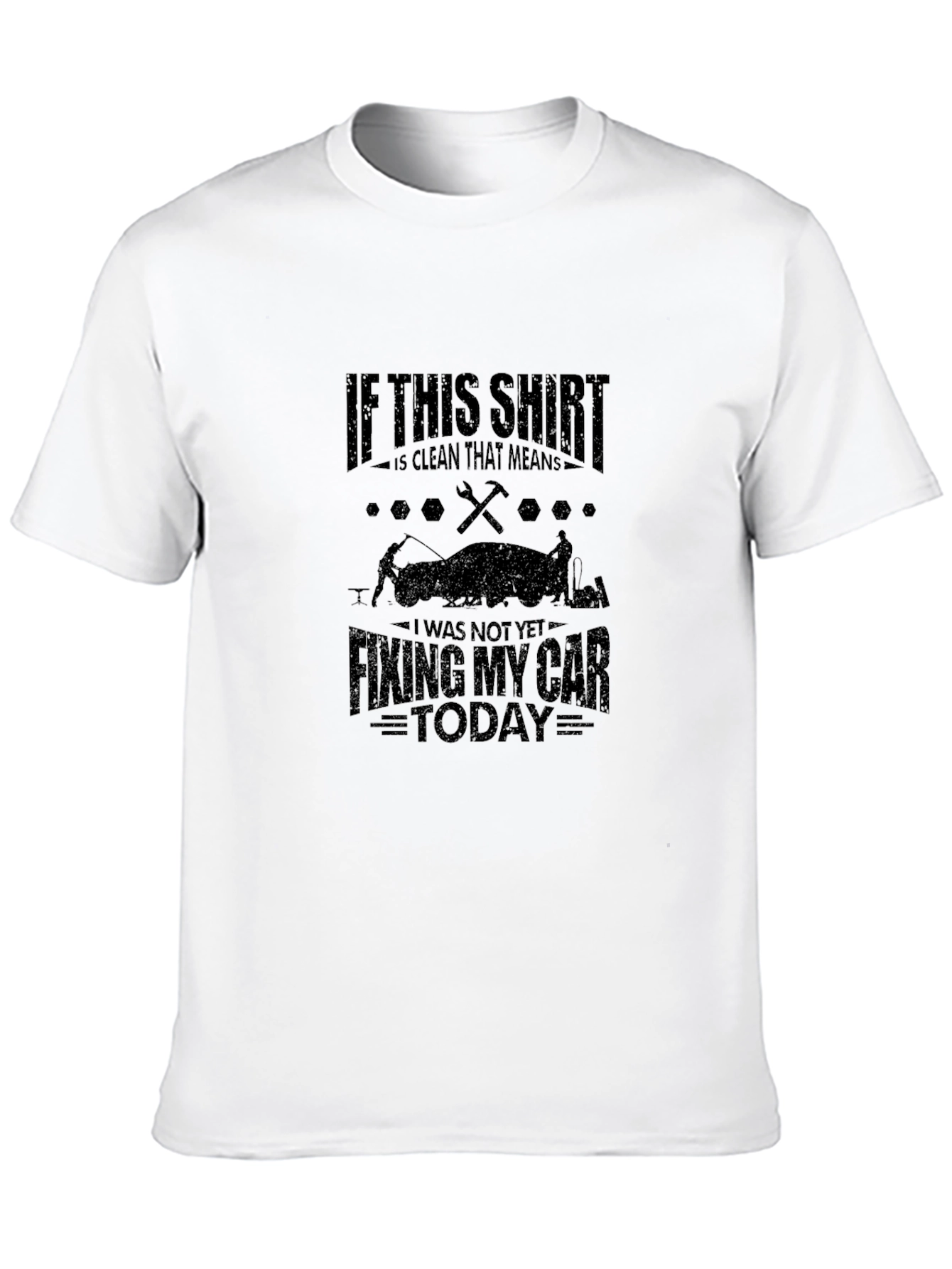 Camiseta Negra Mecánico Arreglando mi coche HOY