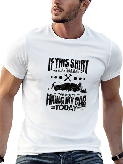 Camiseta Negra Mecánico Arreglando mi coche HOY