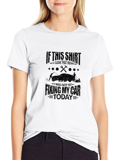 Camiseta Negra Mecánico Arreglando mi coche HOY