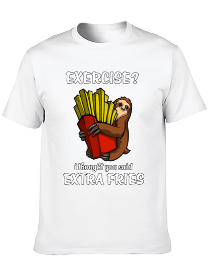 Camiseta Ejercicio? Extra Fries con Perezoso