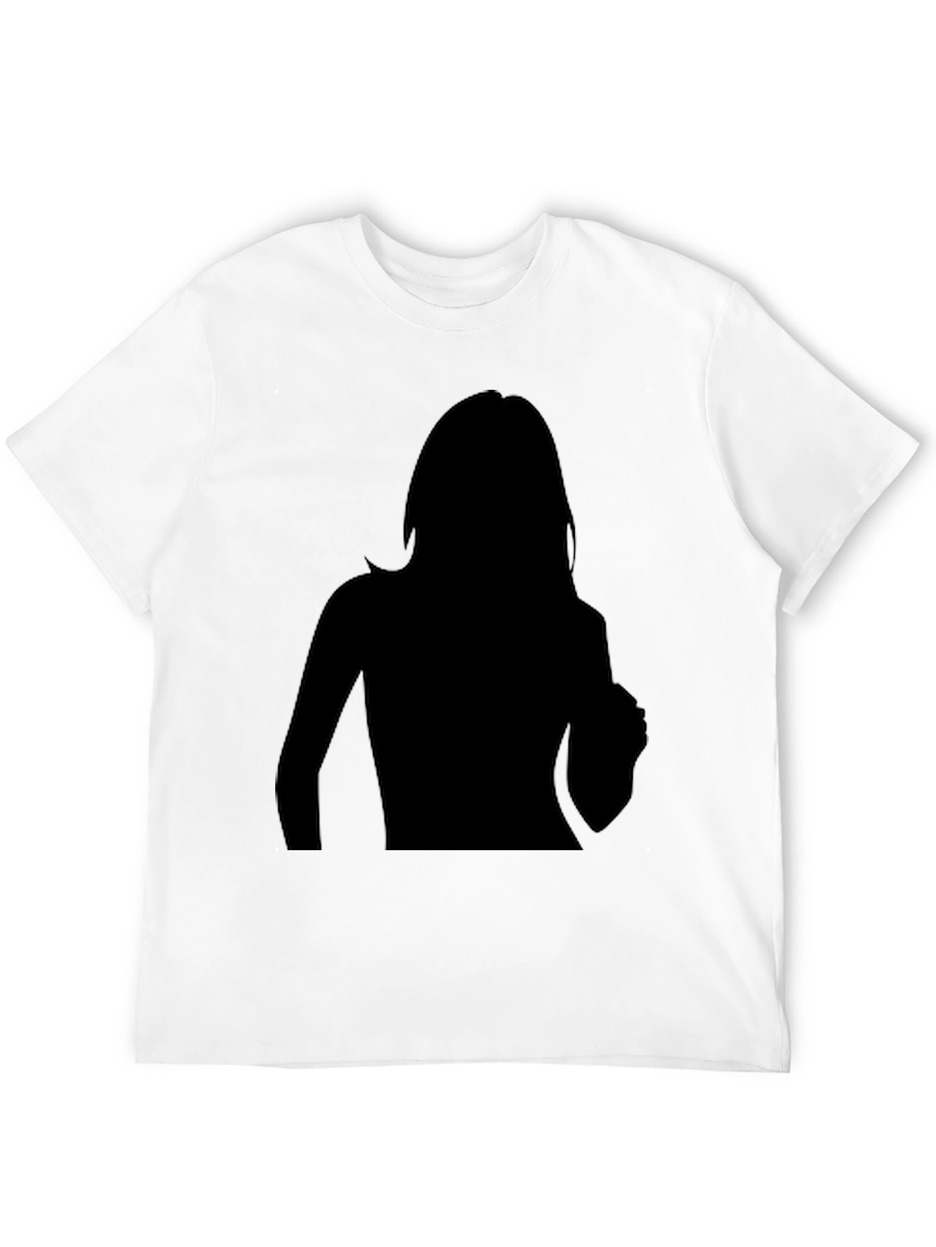 Camiseta Negra Hombre Silueta Mujer Diseño Moderno