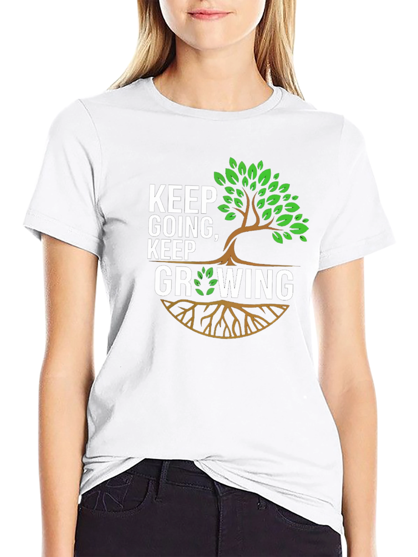 Camiseta Negra: Sigue Adelante Sigue Creciendo