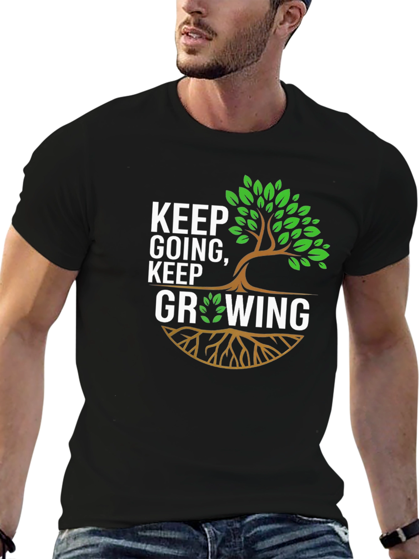Camiseta Negra: Sigue Adelante Sigue Creciendo