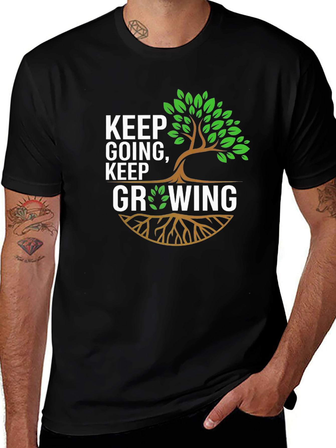 Camiseta Negra: Sigue Adelante Sigue Creciendo