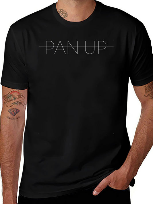 Camiseta Negra Pan Up para Hombre - Diseño Minimalista