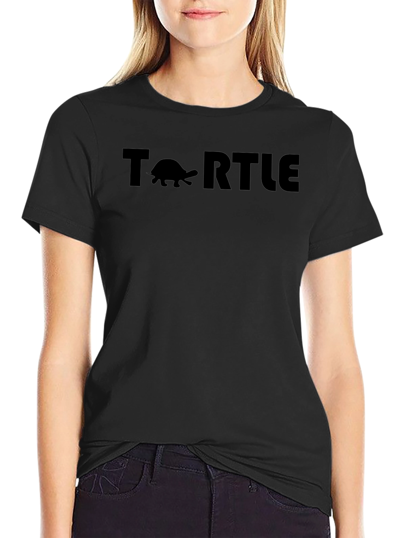 Camiseta Negra Turtle para Hombre