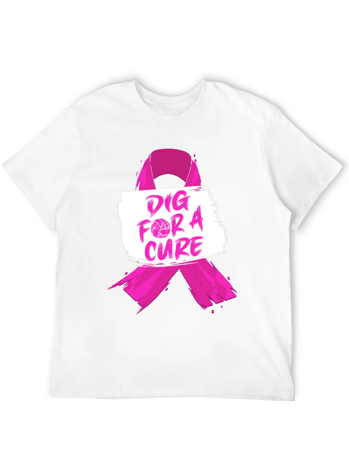 Camiseta Negra Dig For A Cure Causa Rosa