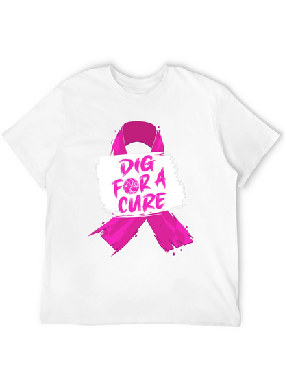 Camiseta Negra Dig For A Cure Causa Rosa