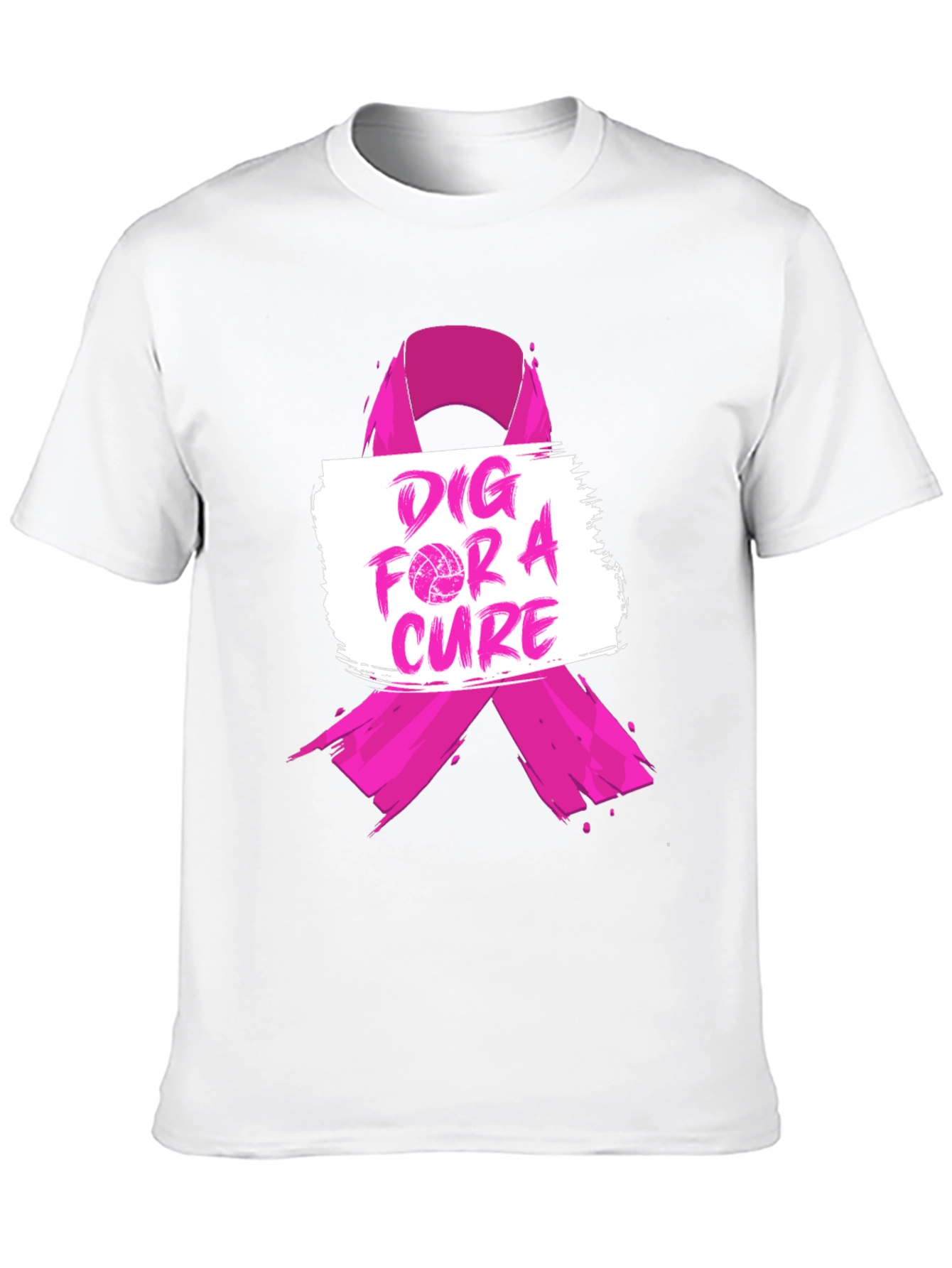 Camiseta Negra Dig For A Cure Causa Rosa