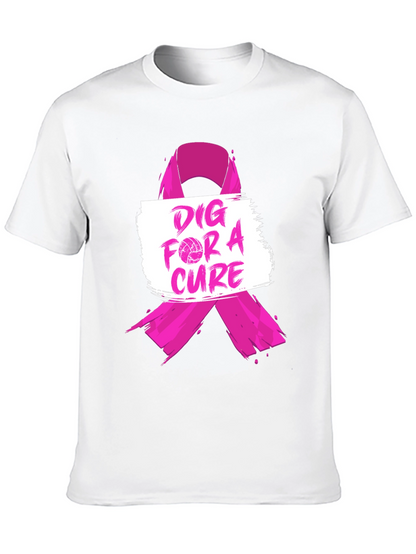 Camiseta Negra Dig For A Cure Causa Rosa