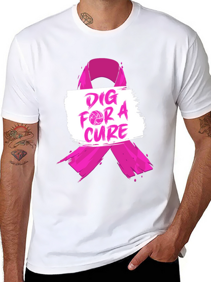 Camiseta Negra Dig For A Cure Causa Rosa