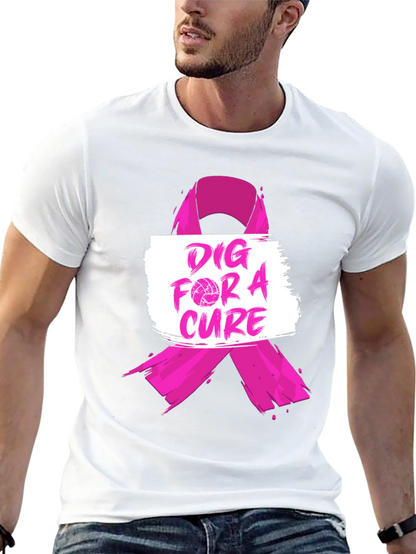 Camiseta Negra Dig For A Cure Causa Rosa
