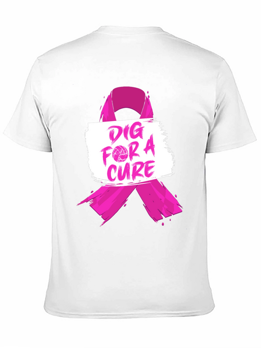 Camiseta Negra Dig For A Cure Causa Rosa