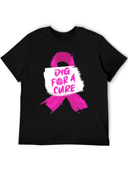 Camiseta Negra Dig For A Cure Causa Rosa