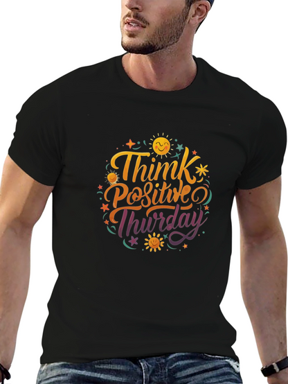 Camiseta Negra Think Positive Thursday