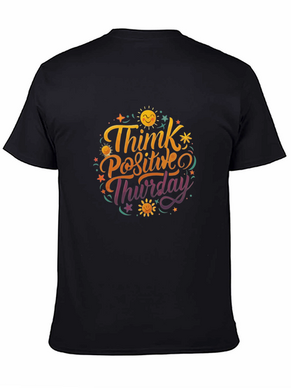 Camiseta Negra Think Positive Thursday