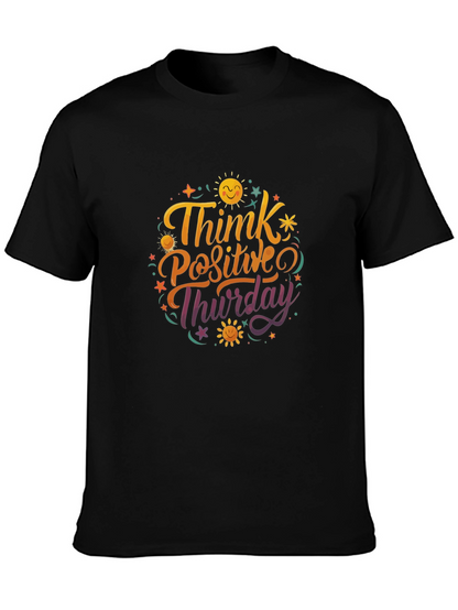 Camiseta Negra Think Positive Thursday